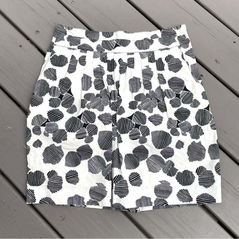 Calvin Klein Cotton Geometric Print Skirt Pockets Size 8.